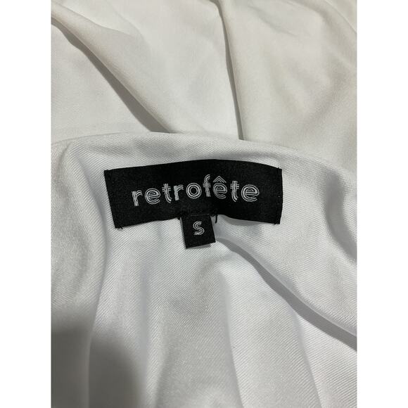 Retrofete 'Kai' White Polyester Dress Size S - Picture 4 of 5
